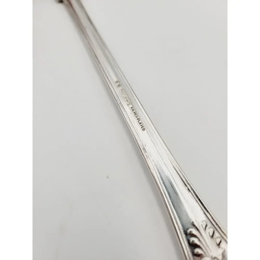 FB Rogers Italy Silverplated Repousse Kings Shell Salad Serving Spoon Discontinu